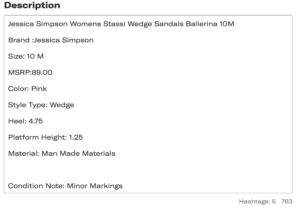 depop listing template